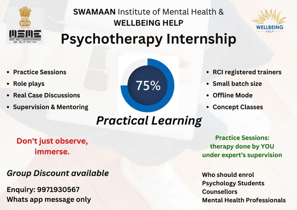 Counselling Psychology Internship in Gurgaon